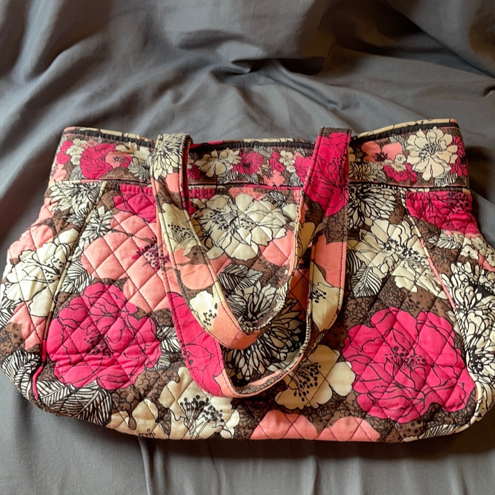 Vera Bradley mocha rouge tote